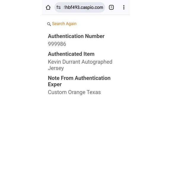 Kevin Durant Texas Basketball Jersey XL Orange White Autographed with Authentica - Picture 5 of 9